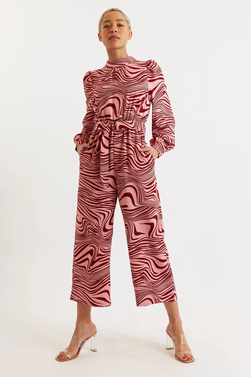 pink zebra print long sleeve jumpsuit gayane scaled