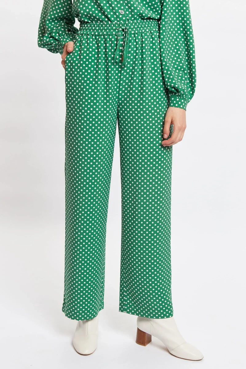 polka dot pull on trousers louche emmanuella