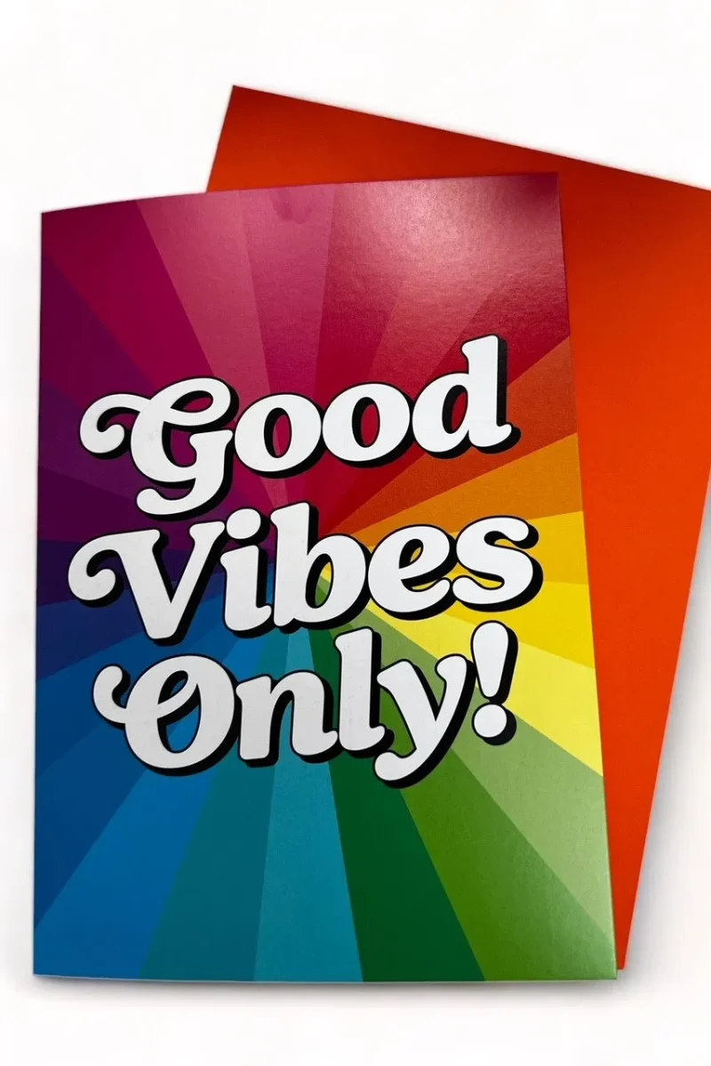 positive vibes only greeting card