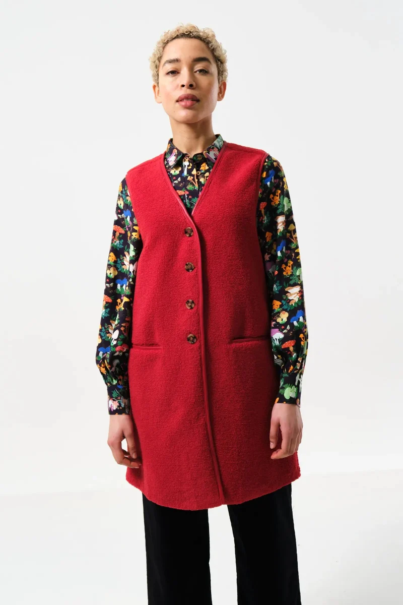 red longline borg waistcoat cathel