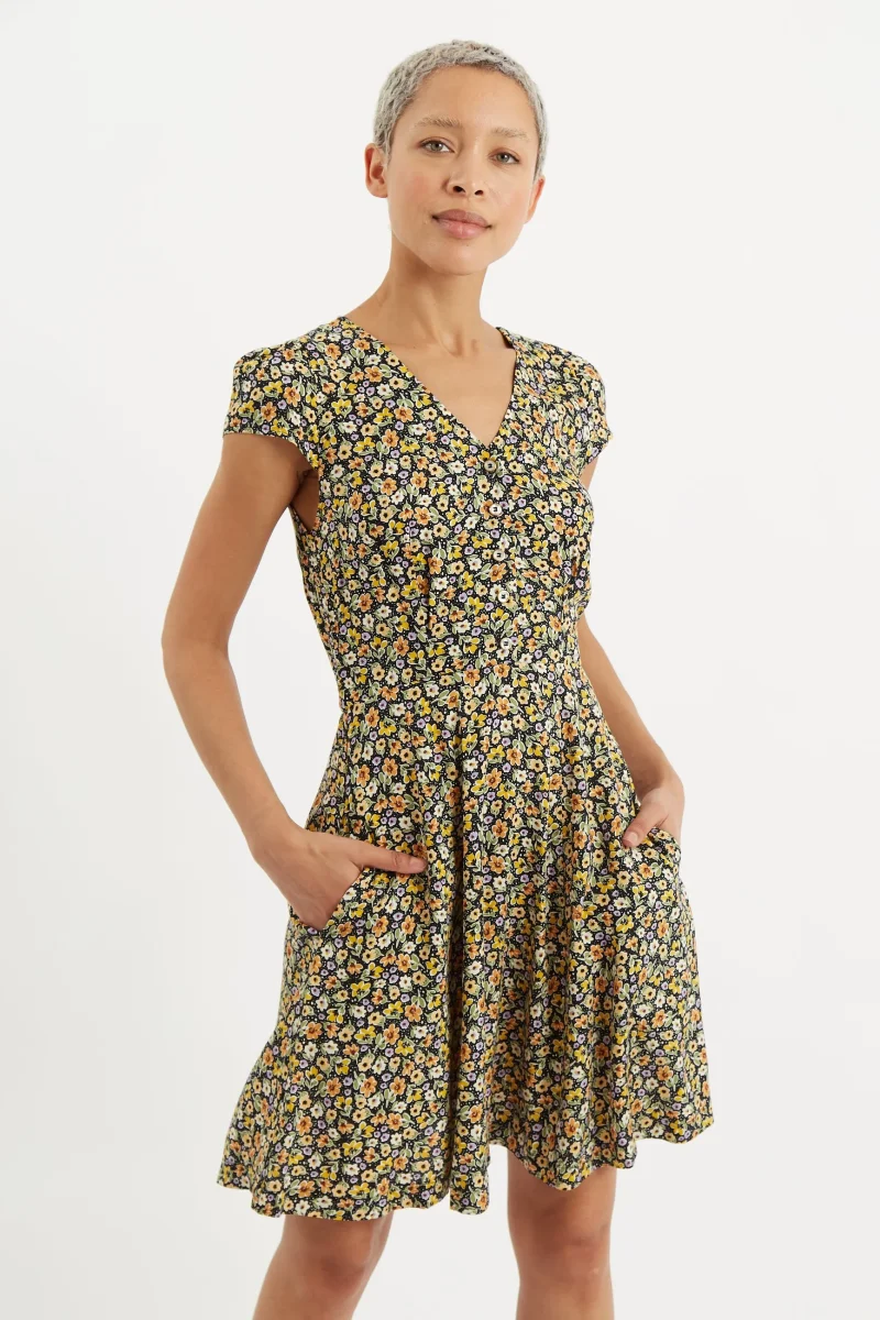 santa fe floral mini tea dress scaled