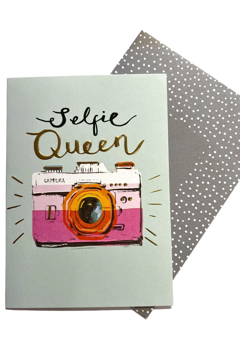 selfie queen greeting card