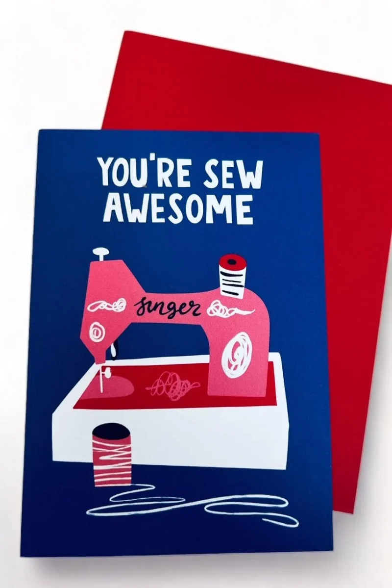 sew awesome greeting card