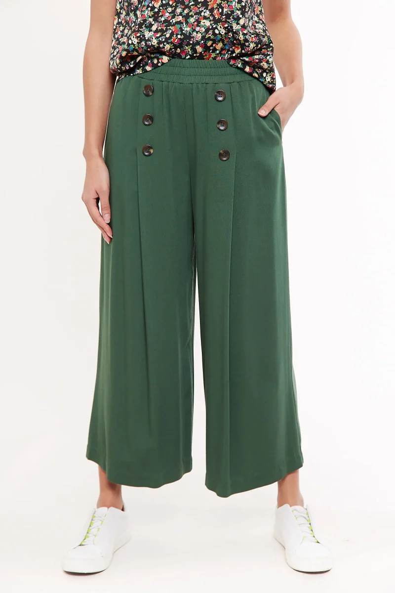 stylish laurena wide leg cropped trousers