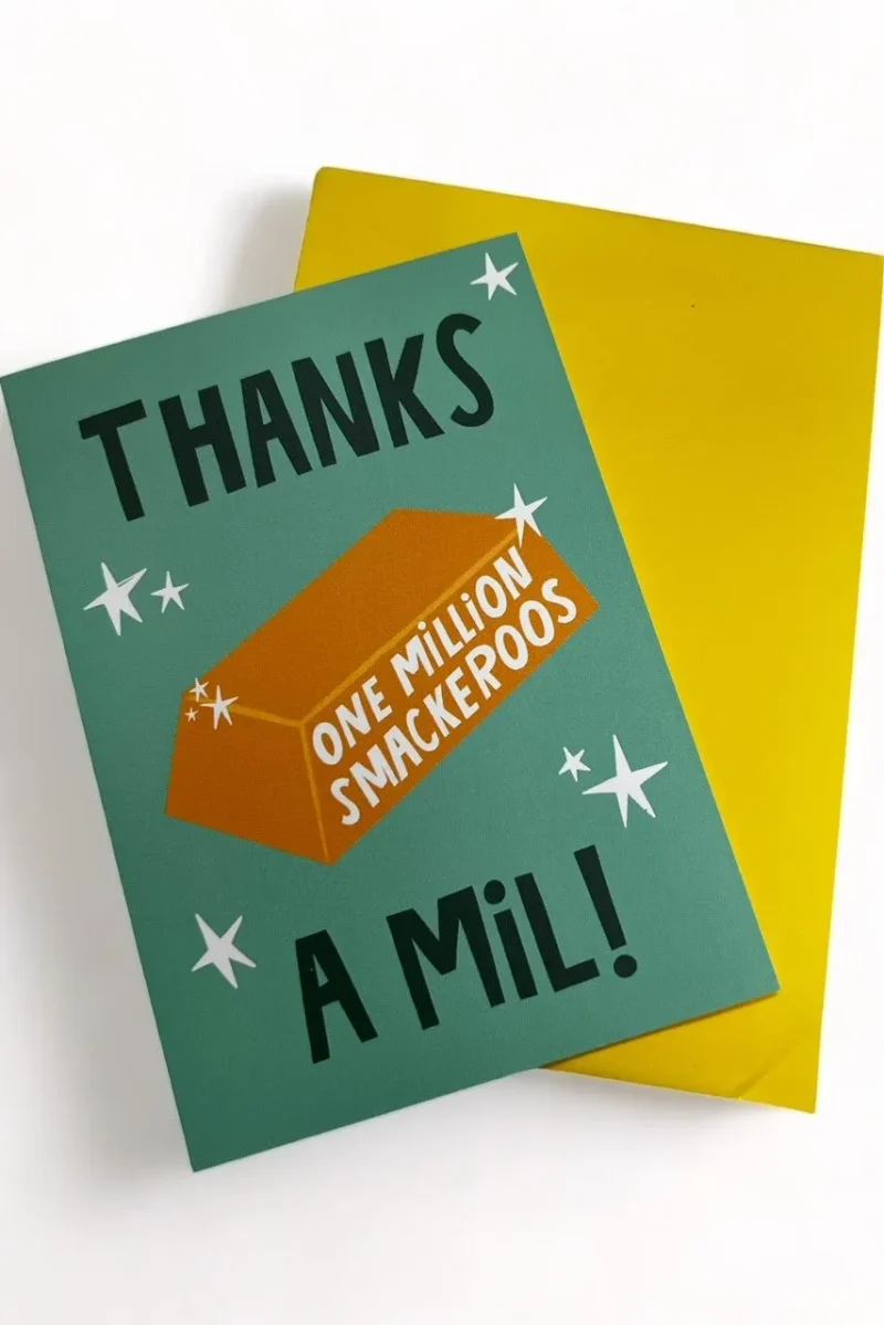 thanks a mil greeting card