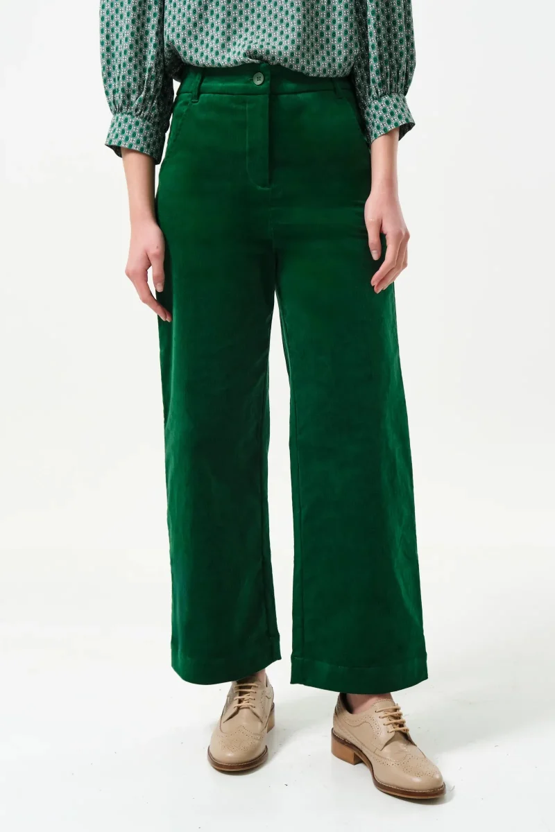 tim baby dark green straight cut trousers