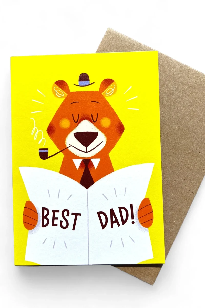 top dad newspaper card