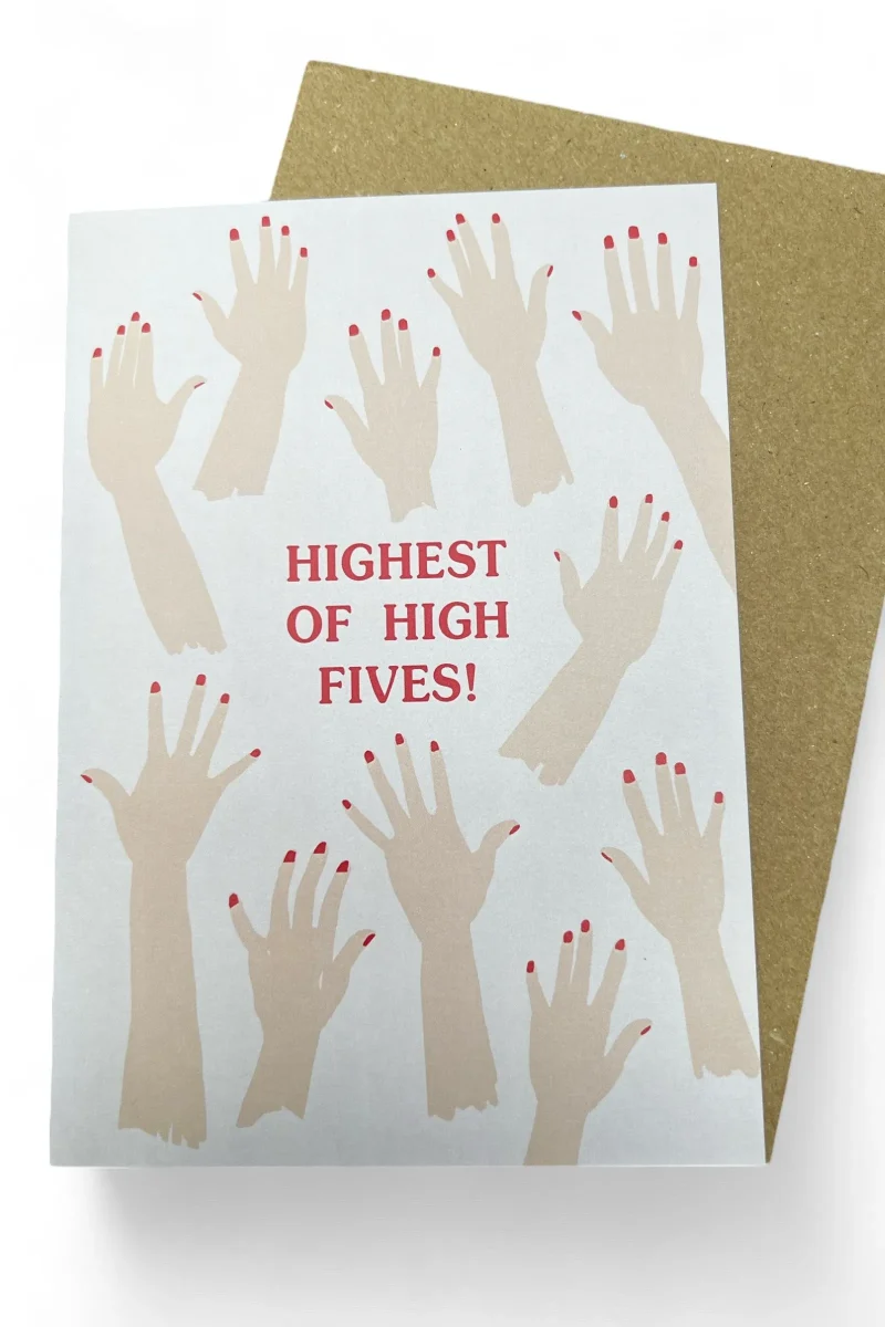 top high fives greeting card