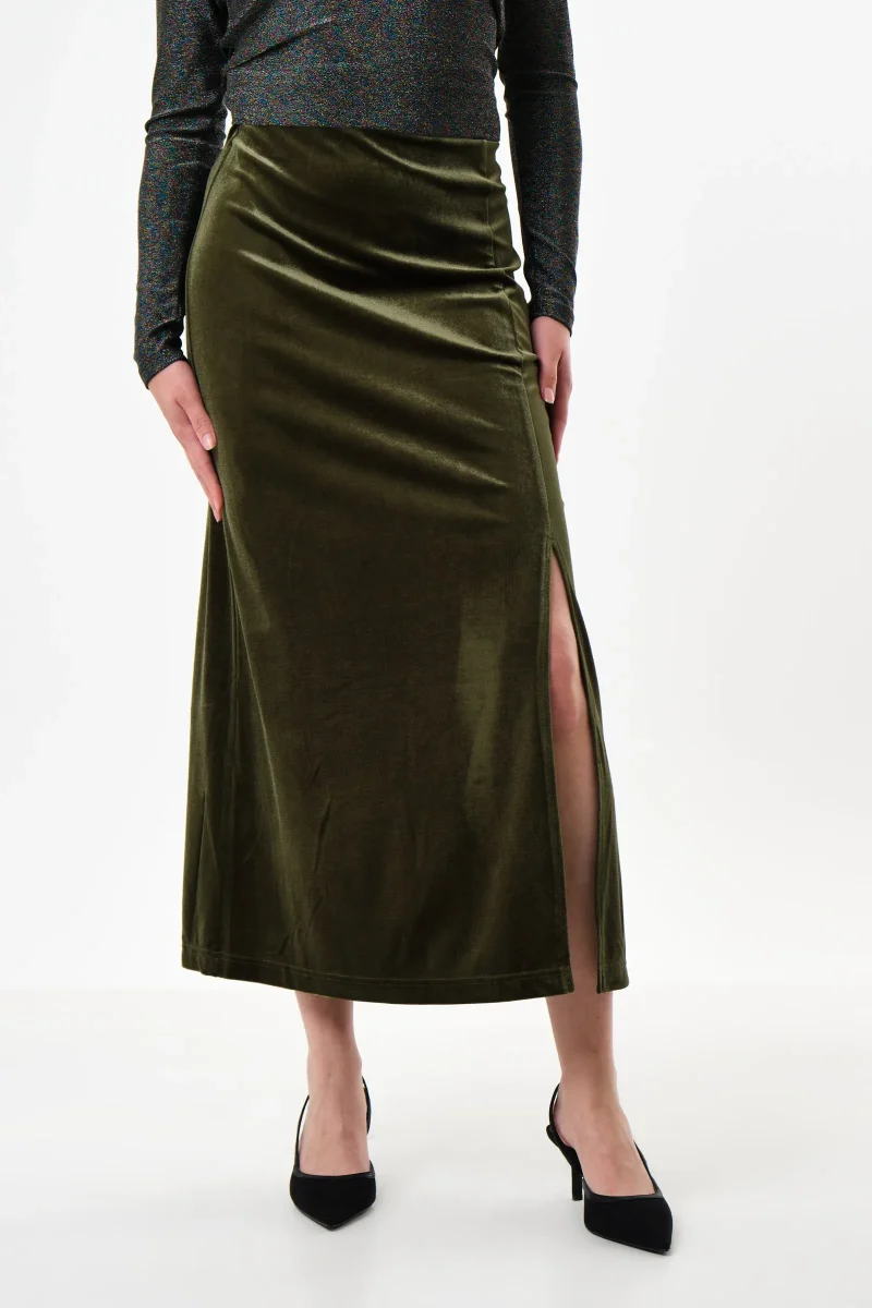 velvet sage midaxi skirt mahee