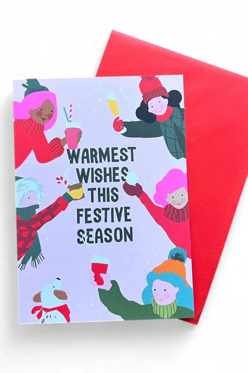 warm wishes christmas card