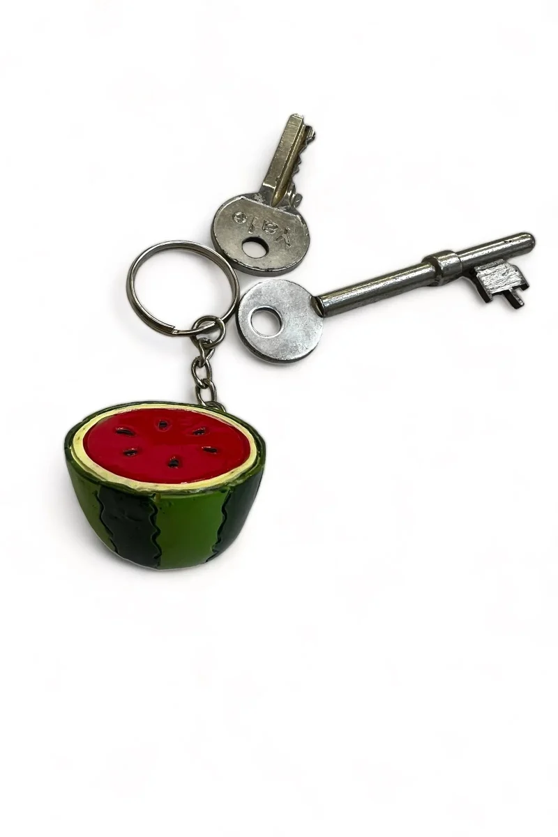 watermelon shaped key ring