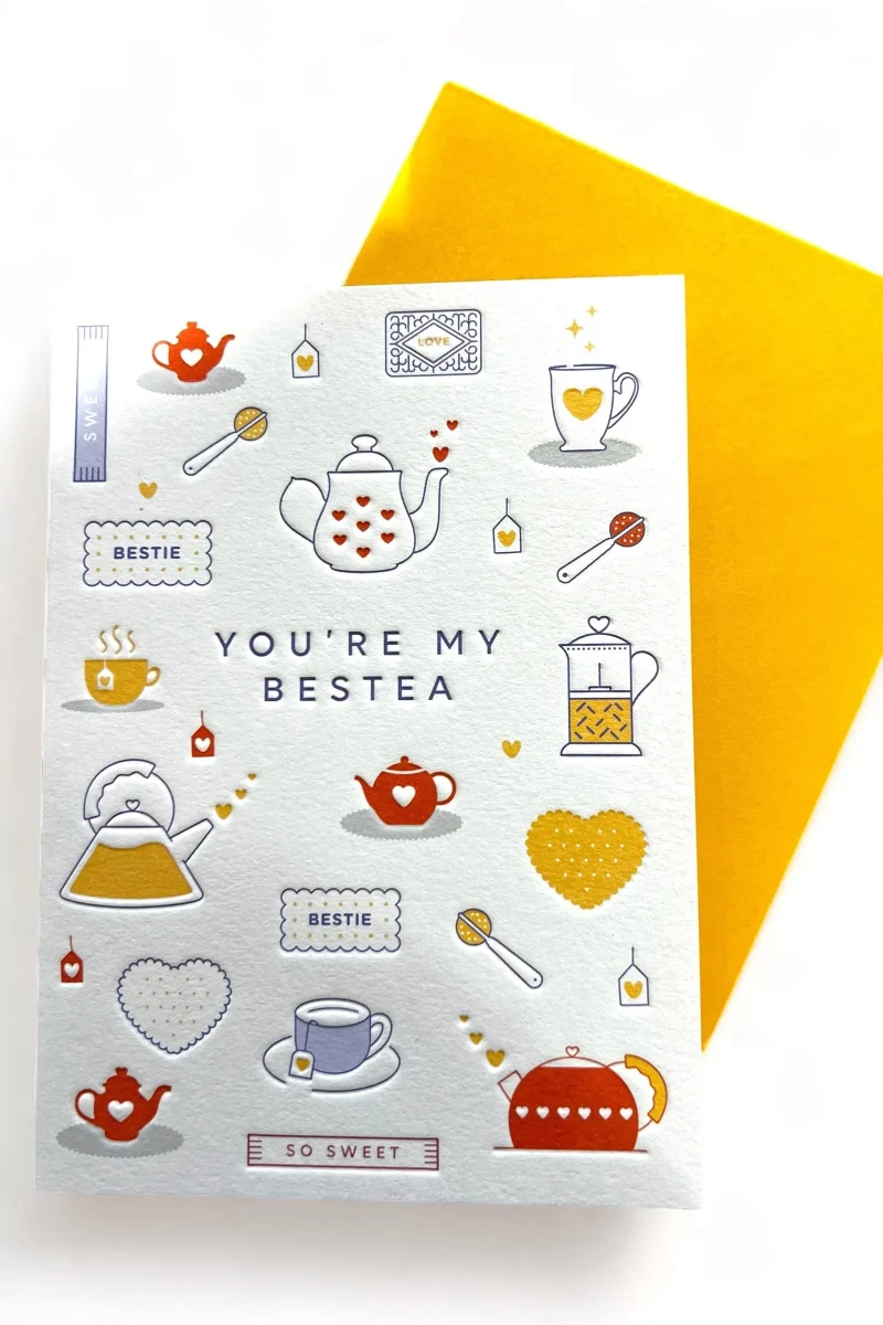 you re my bestea greeting card